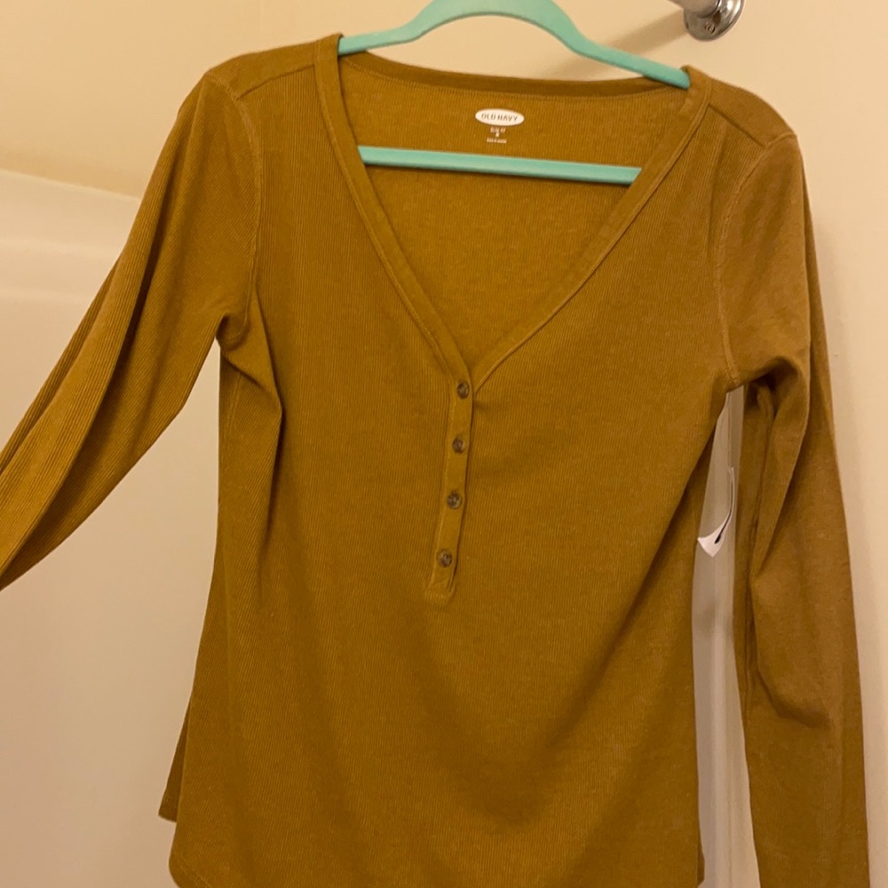 NWT Mustard V-neck